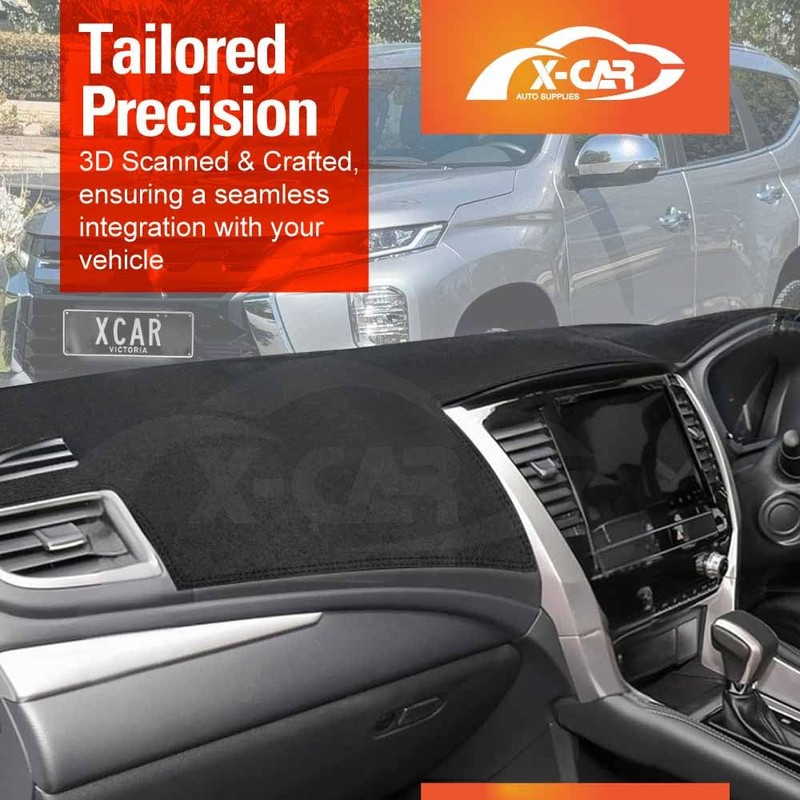 X-CAR Dash Mat for Mitsubishi Pajero Sport 2015-2025 Non-Slip Microfiber