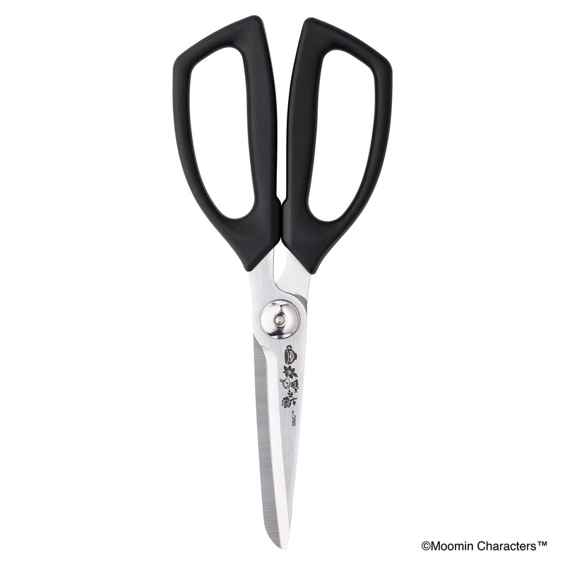 Kai DH3202 Kitchen Scissors, Moomin, Dishwasher-Safe, Black, SELECT100 x Moomin