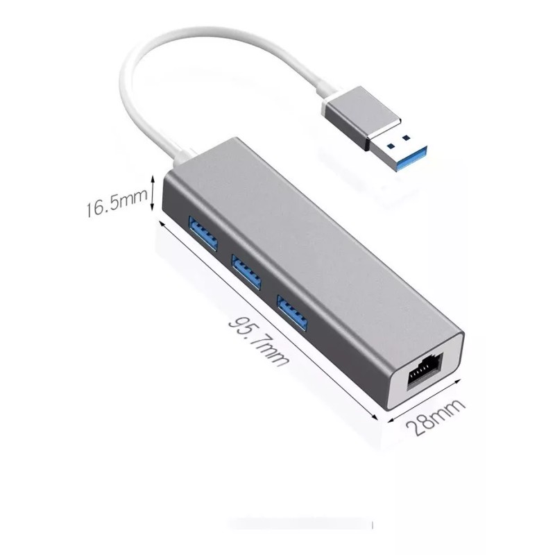 OEM Hub 3usb 3.0 Con Adaptador Ethernet Para Win Tv
