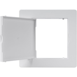 HVAC OV 4 x 4 Inch White Square ABS Plastic Plumbing Access Panel - Indoor Wall Access Door for HVAC, Wall, Ceiling, and Drywall with Door - Opening Box Door Cover - Easy to Install