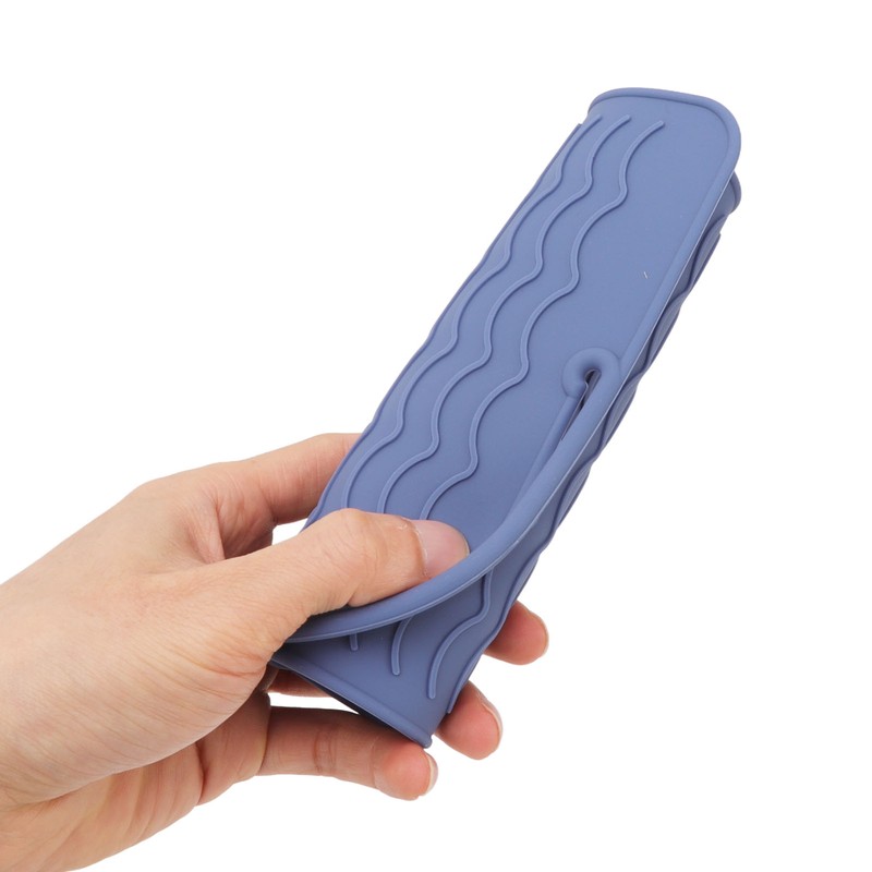 5Pcs Heat Resistant Silicone Mat Pouch for Curling Irons Hair