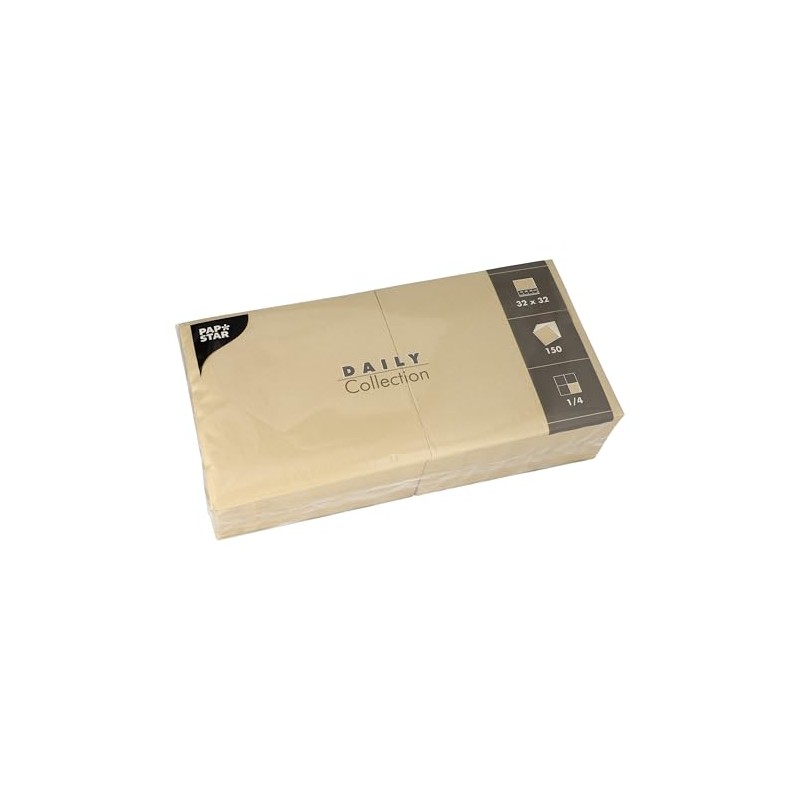PAPSTAR 150 Napkins 'Daily Collection' 1/4 Fold 32 cm x