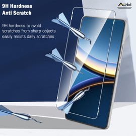 Aiziki (2 Pack Designed for Poco F7 Pro/F7 Ultra Screen Protector, 9H Hardness, Ultra Resistant, Shatterproof, Bubble Free for Xiaomi Poco F7 Pro Tempered Glass, Case Friendly