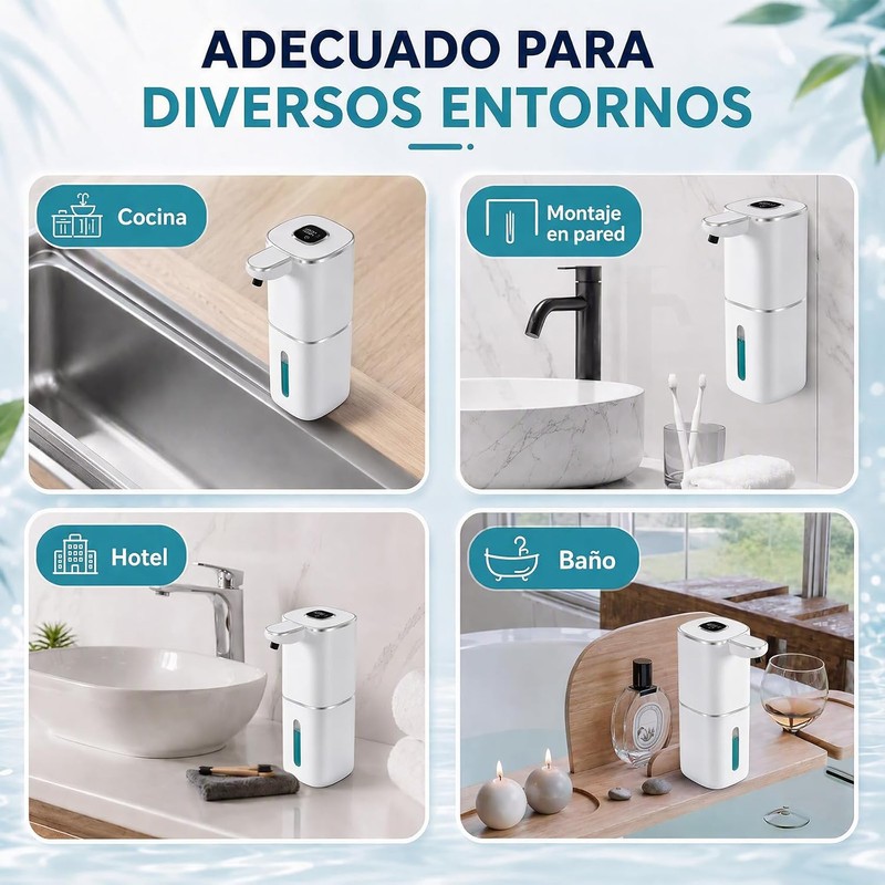 KTMOUW Dispensador de Jabon Automático Sensor Lnteligente Sin Contacto