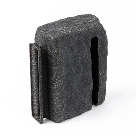 Beuta Faux Stone Left Turn Block-XL | 7" L x 4" W x 9.5" H | DIY Dig-Free Landscape Edging Block XL | Creates a Left Turn in Your Edging Project | 1 Piece - Charcoal