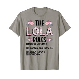 Lola Grandma Rules Lola Grandmother T-Shirt