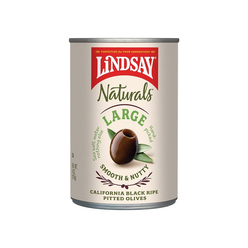 Lindsay Naturals Large Pitted Ripe Black Olives, 6 oz (Pack