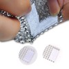 SKY CANDYBAR 100 Pcs Rhinestone Napkin Rings Diamond Silver