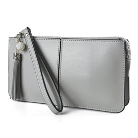 befen Genuine Leather Wristlet Clutch Wallet Purses for Women, Women's Small Multi Pocket Cell Phone Bag with Card Slots