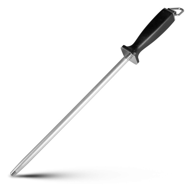 Superior Knife Sharpening Rod, 12 Inch Professional Diamond Brushed Sharpening
