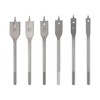 6 Heavy Duty Spade Drill Bits Set with a Vinyl