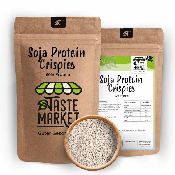 500 g Soy Protein Crispies 60% Protein | No Added Sugar | Vegan Protein