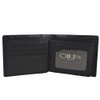 Mens Fine Grain Leather Bi-Fold Wallet by OLLY's; Jack Collection