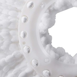 4 Pack Microfiber Spin Mop Replacement Head，Round Shape Standard Size Spin mop Refills for Hurri-can and Other Standard Size Spin Mop Systems