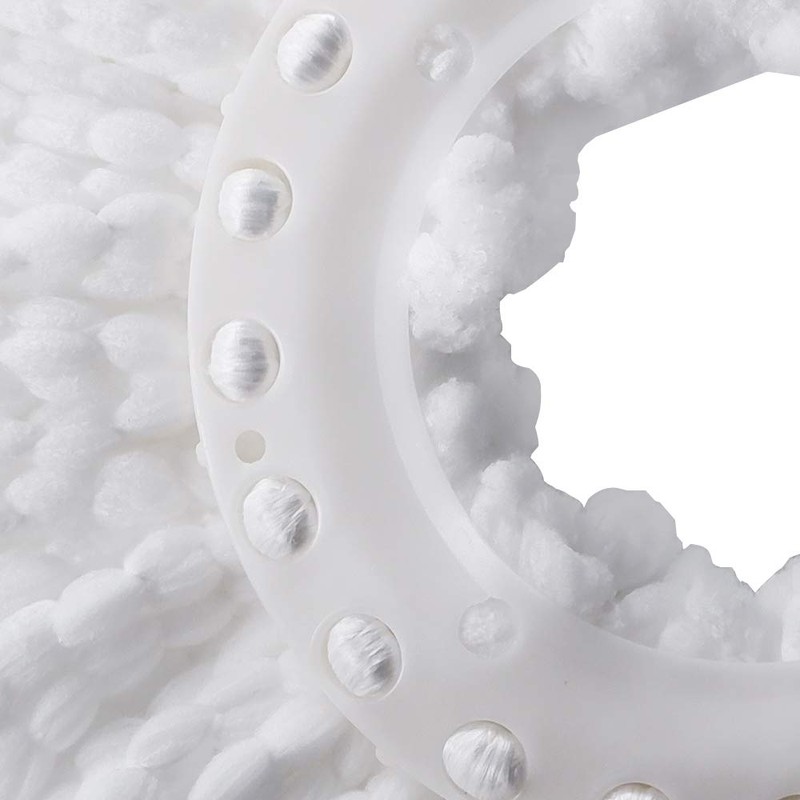 4 Pack Microfiber Spin Mop Replacement Head，Round Shape Standard Size