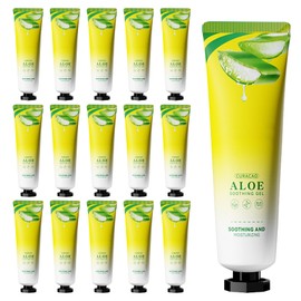 DuoZeng 16PCS Organic Aloe Vera Gel for Face,Moisturizing Pure Aloe Lotion,Hydrating Travel Size Vera Gel for After Sun Care,Lightweight Body After Sun Lotion,Natural Organic Face Moisturizer