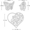 Love Butterfly Metal Cutting Dies Stencil Template Moulds, Valentines Embossing