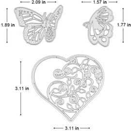 Love Butterfly Metal Cutting Dies Stencil Template Moulds, Valentines Embossing Tool for Album Paper Card Making Scrapbooking DIY Etched Dies Craft