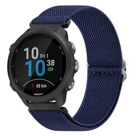 Strap for Garmin Forerunner 245/645 /55, 20mm Elastic Loop Stretchy Nylon Starp for Vivoactive 3/5 Music/Venu 2 Plus/Venu sq 2
