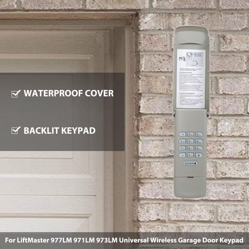 977LM 976LM 950D 956D 139.53754 Garage Door Keyless Entry Keypad
