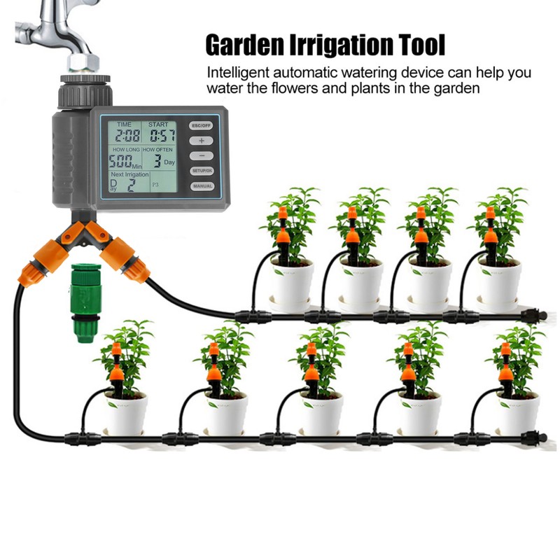LCD Electronic Garden Digital Water Timer Watering Irrigation Controller with