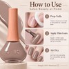 12ML Taupe Nude Nail Polish, Air Dry, No UV Lamp,