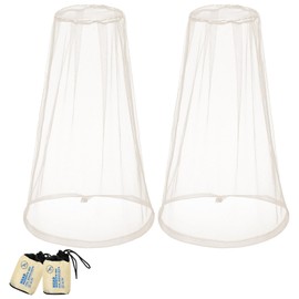 Hestya 2 Pack Mosquito Head Mesh Net Face Mesh Net Mosquito Head Protecting for Outdoor Hiking Camping Climbing Walking Fly Insects Bugs Prevent(Beige)