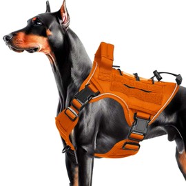 Heavy-Duty Tactical Dog Harness for Large Dogs, No Pull Adjustable Reflective Vest with Molle System, 12 Colors & 4 Sizes, Military-Grade Control for Training, Outdoor & 10+ Breeds