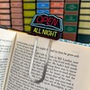 Light Reading Open, Neon Sign Bookmark