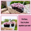 LaLaGreen Outdoor Rail Planter (6 Pack, 16 Inch) Large Black