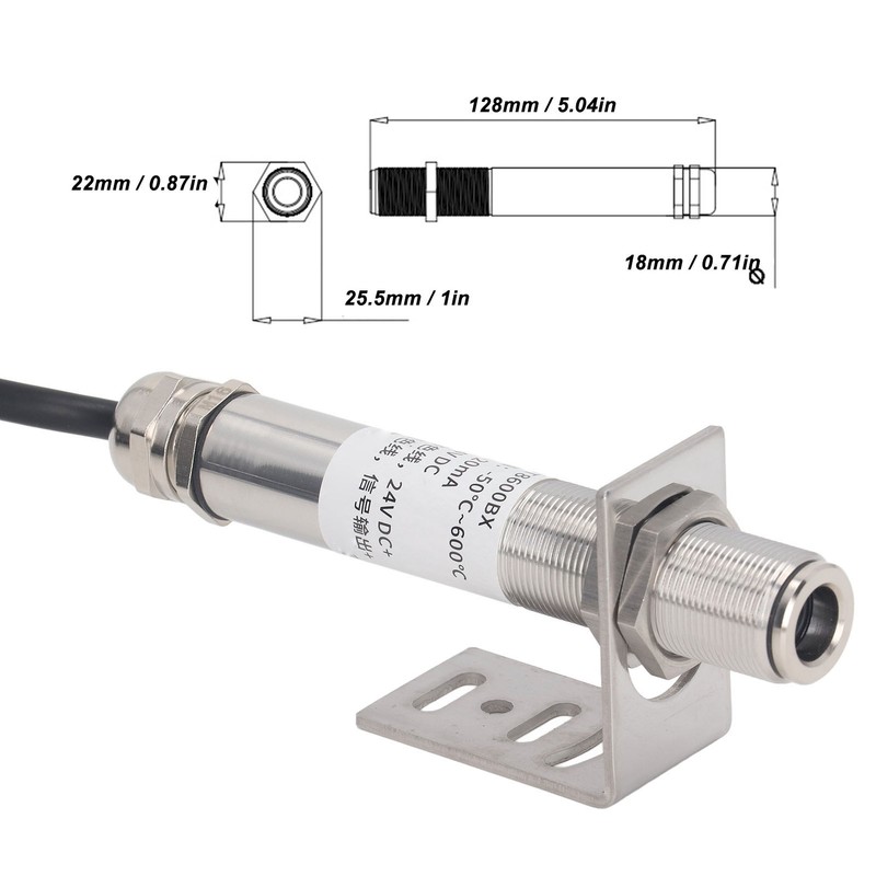 Temperature Sensor Non Contact 20:1 ‑50℃‑600℃ Temperature Detection Probe for