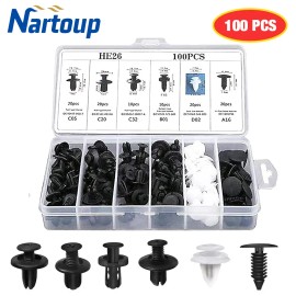 Nartoup Retainer Clips Body Bumper Rivet Retainer Trim Molding Push Pin Clip assortment