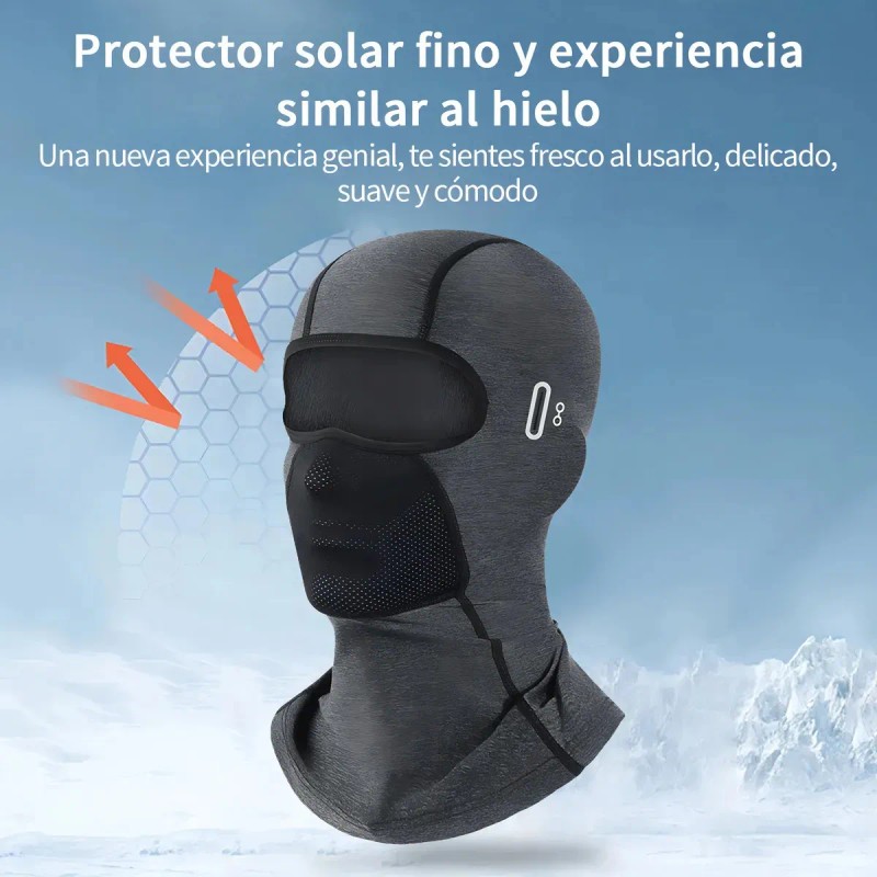 2 Pack Balaclava Negro Unisex Pasamontañas Térmico Uv+ Moto