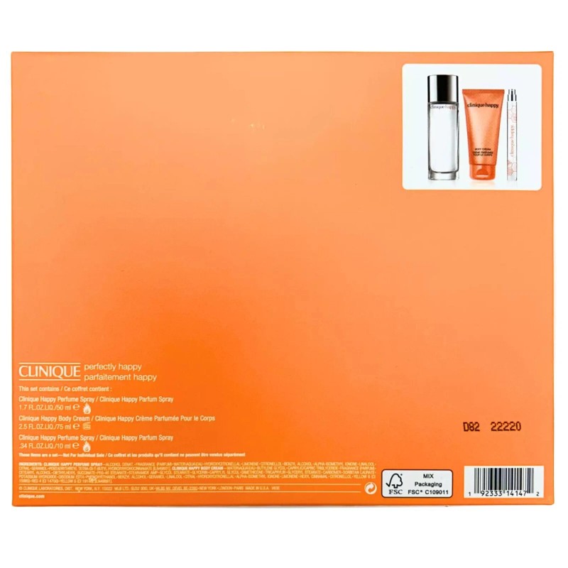Clinique Perfectly Happy Beauty Gift Set, EDP Spray 1.7 &