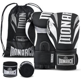 Boxing Gloves Men Women with Hand Wraps for Boxing, Muay Thai, Kickboxing, Punching Bag Workout traing and Sparing Gear Complete Boxing Kit, Size 8-16 OZ