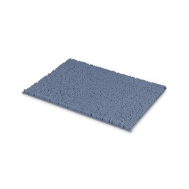 MEGAROOM Non-Slip Chenille Bath Mat 50 x 80 cm - Soft and Non-Slip Anti-Mould Bath Mats for Safety and Comfort - Water-Absorbent and Quick Drying (Haza Blue)