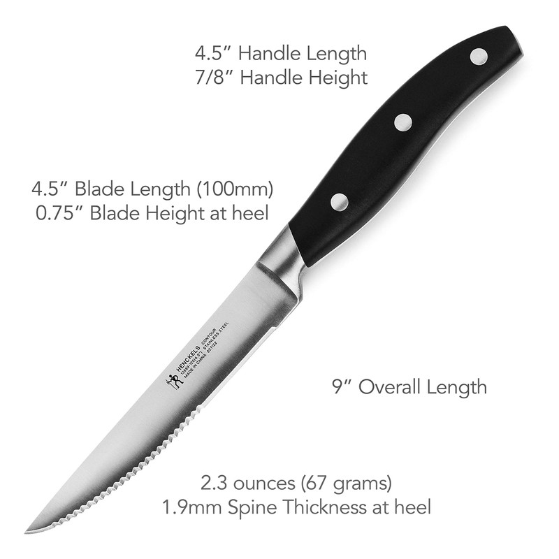 Henckels Forged Contour 8-pc Steak Knife Set - Black