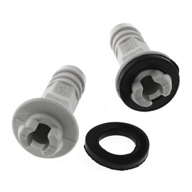 DGZZI Drain Straight Connector 2PCS 3/5 Inch 15mm AC Drain Hose Connector Straight Fitting with Rubber Ring for Window Air Conditioner and Mini Split Units