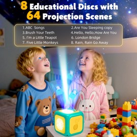 Eduboy Kids Story Projector for Toddlers,Story Dream Machine Storybook Projector with Educational Stories Music, Auto-Off Nightlight,Aged 3+ Bedtime Learning Toy Birthday Gift for Kids Girls Boys