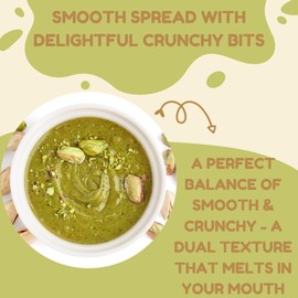 Alma Gourmet Crunchy Pistachio Cream Spread Imported From Sicily - Velvety Smooth with Crunchy Bits - Italian Pistachio Spread for Breakfast, Desserts & Baking – 7.05 oz (200g)