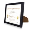 GraduatePro A4 Certificate Frame Black Graduation University with Mount Wood