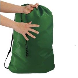FOREST GREEN Heavy Duty Laundry Bag w/Shoulder Strap by Ultra Essentials, XXL 30" X 40" Tear Resistant Utility Bags, Dorm Hamper, Camping Tent, Sports Ball, Clothes, Yarn Storage