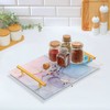 Natural Luxury Pink Blue Marble Vanity Tray for Bathroom Counter