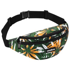 MOCOCITO Bumbags Waist Fanny Pack for Men Women Waterproof Waist Bumbag Travel Money Belt Fashion Bum Bag with3 Zip Pockets and Adjustable Belt for Sport Running Hiking Jogging,Dog Walking