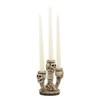 Ebros Gothic Trio Ossuary Graveyard Skulls and Skeleton Bones Candelabra