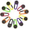 Tofficu 24 Pcs Assorted Color Compass Carabiner Keychains, 2.71 Inch