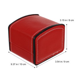 ULTECHNOVO Travel Watch Case, Single Watch Box Organizer with Removable Cushion, Luxury Watch Display Box Bracelet Holder for Men Women's Birthday Festival (Red)