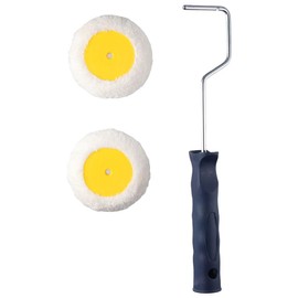 Urjumpea Paint Roller Pipe Paint Roller with Frame Corner Paint Roller Covers for Painting Pipes, Tubepoles, Steel bar