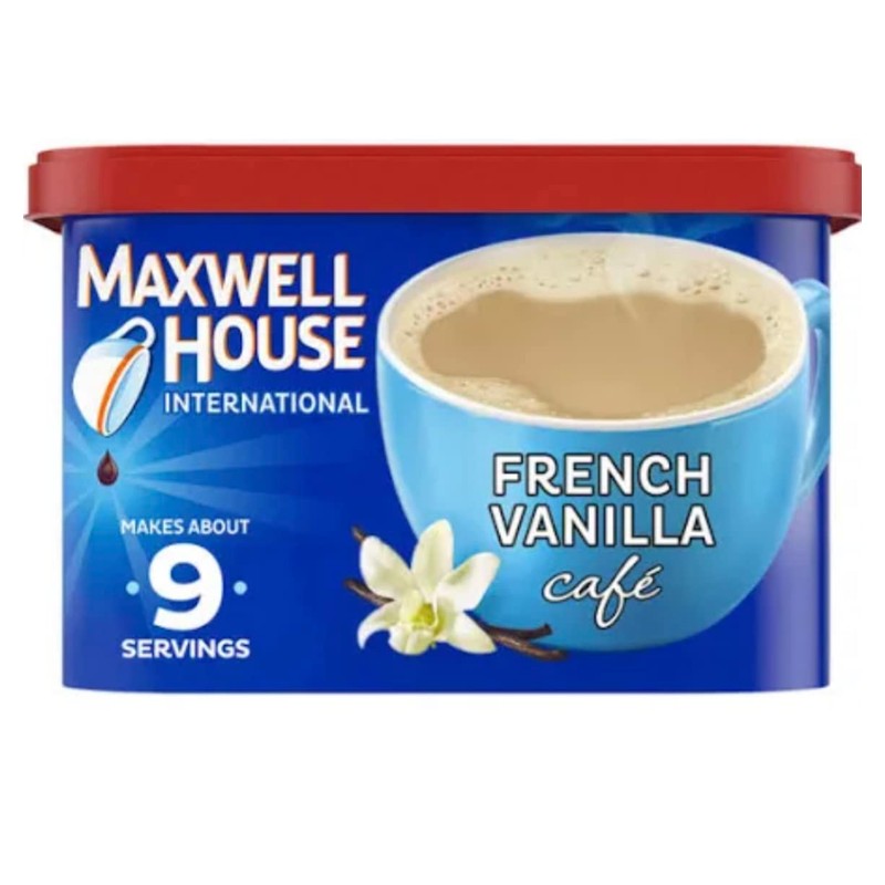 Maxwell House International French Vanilla Beverage Mix, 8.4 oz Tub,