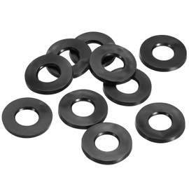 TA-VIGOR 10Pcs Rubber Flat Washers, 20mm OD, 10mm ID, 2mm Thickness, Heavy Duty Black Rubber Grommet Vibration Dampening Sealing Pads for Faucet, Pipe, Water Hose, Bolt Fasteners